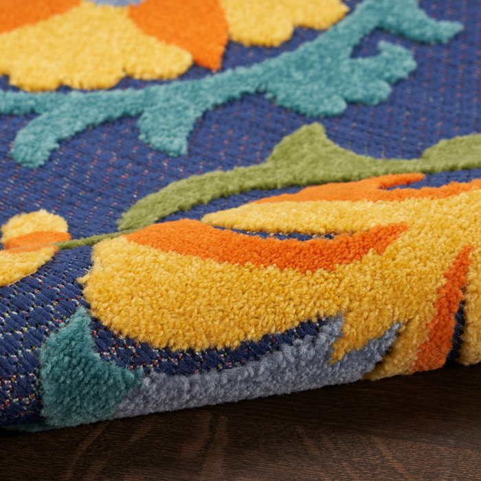 Nourison Aloha Blue Indoor/Outdoor Rug & Reviews Wayfair